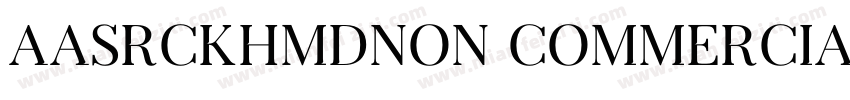 AaSRCKHMDNon commercialUse字体转换